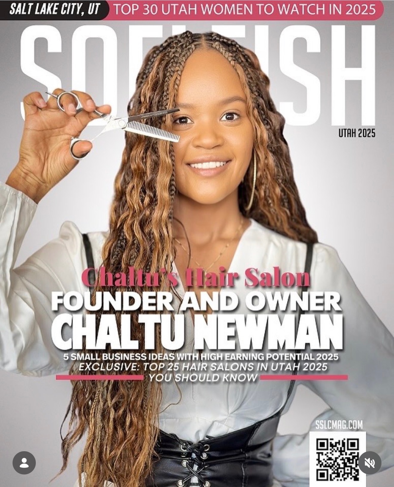 Chaltu Newman featured in Soelish Salt Lake City Magazine